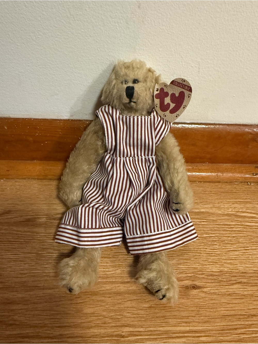 TY Collectible Bear Tiny Tim Beanie Baby Plush Toy Stuffed Animal NWT